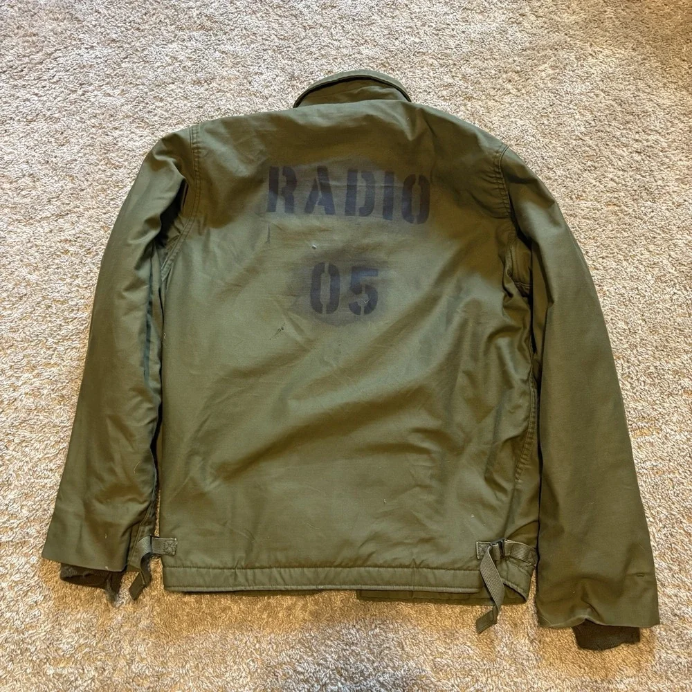 Vintage 60s 70s Vietnam War Cold Weather Permeable Deck Jacket Large